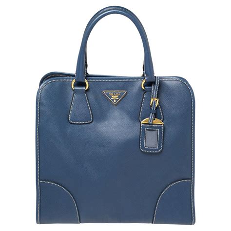 prada tote lux open saffiano leather large light blue